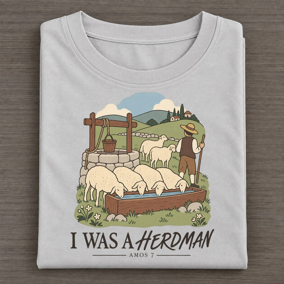 I Was A Herdman The Counting Gate Classic T-shirt – Grey