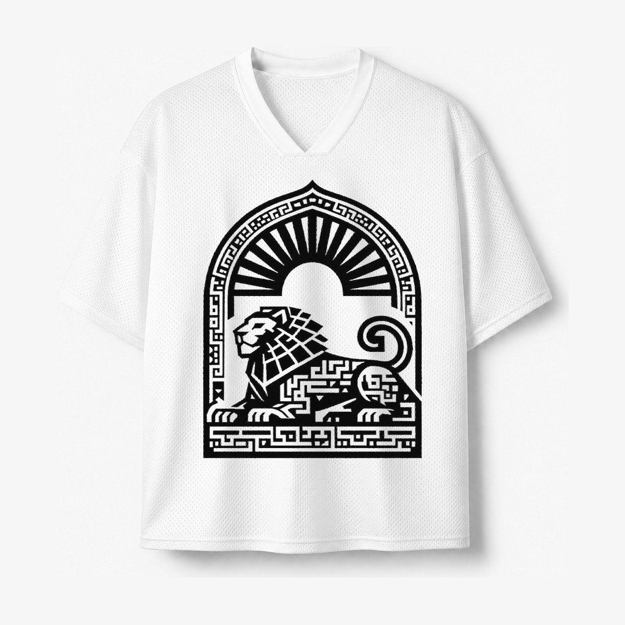 Persian Lion Arch Mesh Jersey – White