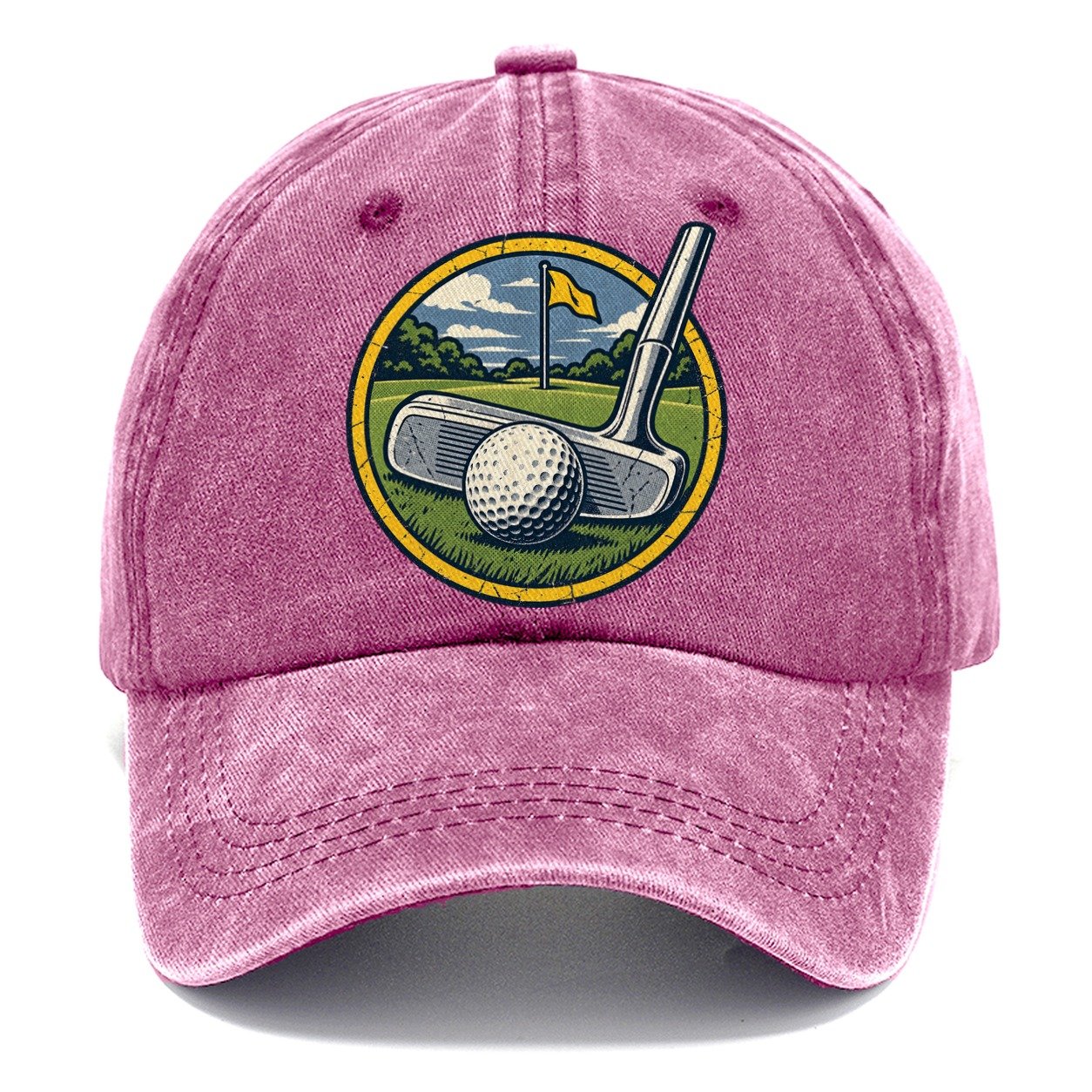 Putter And Ball Circle Golf Life Classic Cap – Dusty Rose