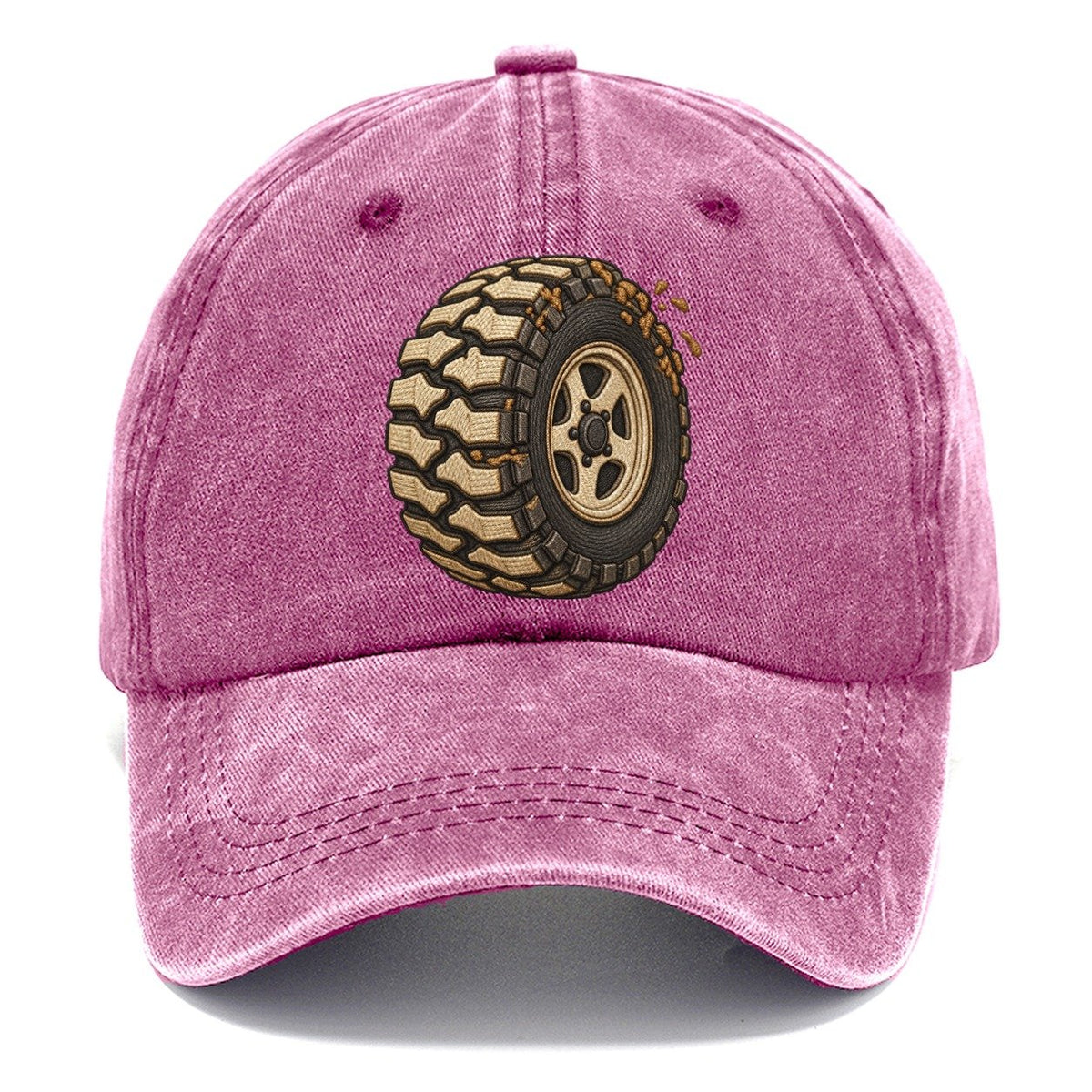 Mud Terrain Tyre Three Quarter Off Roading And Overlanding Classic Cap – Dusty Rose