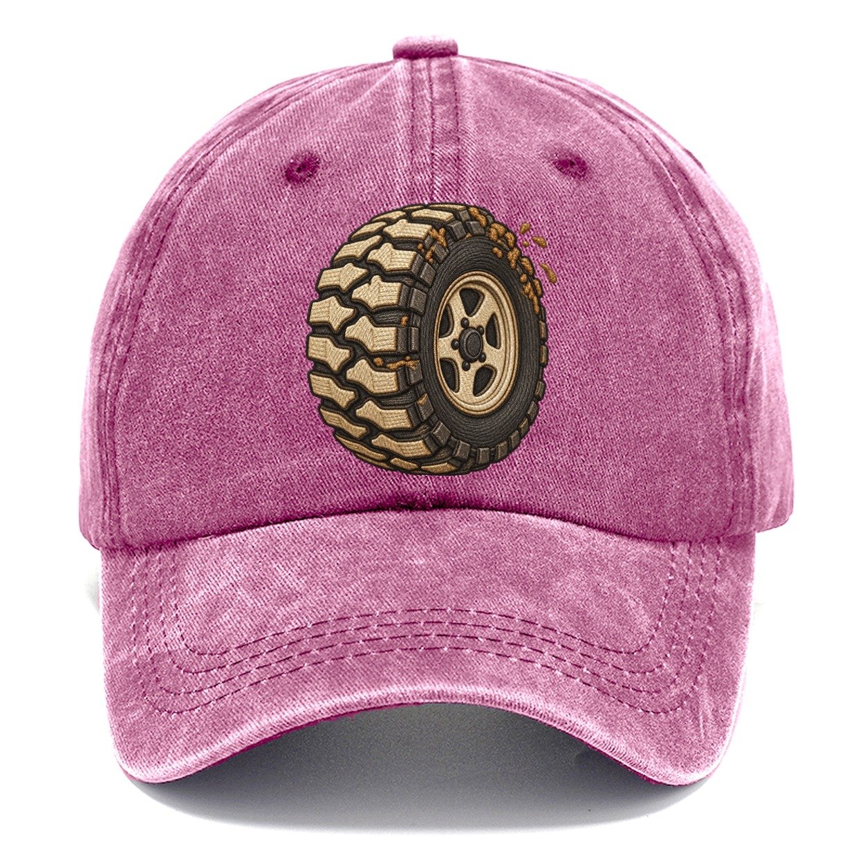 Mud Terrain Tyre Three Quarter Off Roading And Overlanding Classic Cap – Dusty Rose