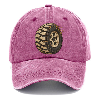 Mud Terrain Tyre Three Quarter Off Roading And Overlanding Classic Cap – Dusty Rose