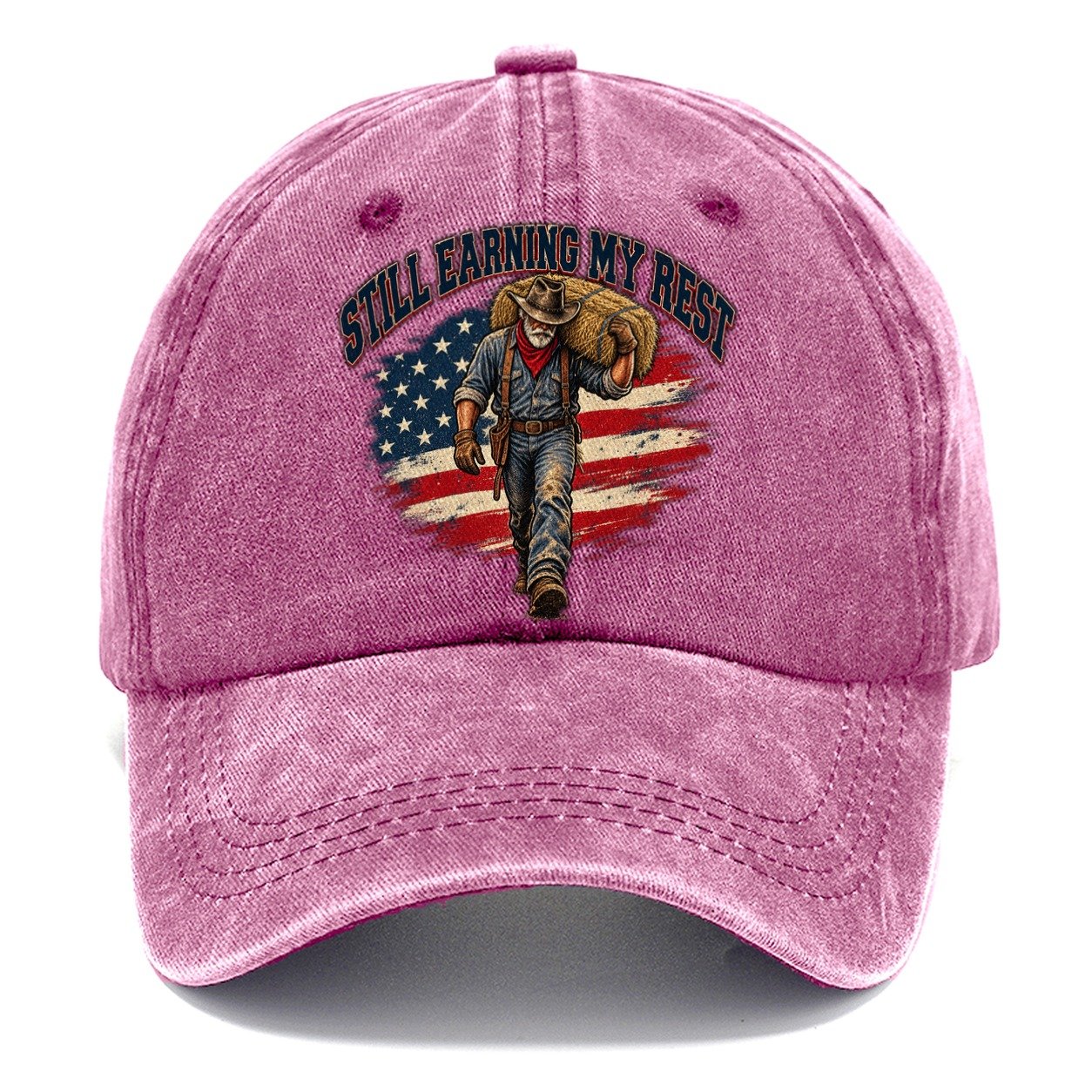 Still Earning My Rest Old Man Strong Classic Cap – Dusty Rose