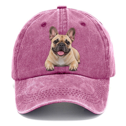 French Bulldog Lying Down Top Breeds Classic Cap – Dusty Rose