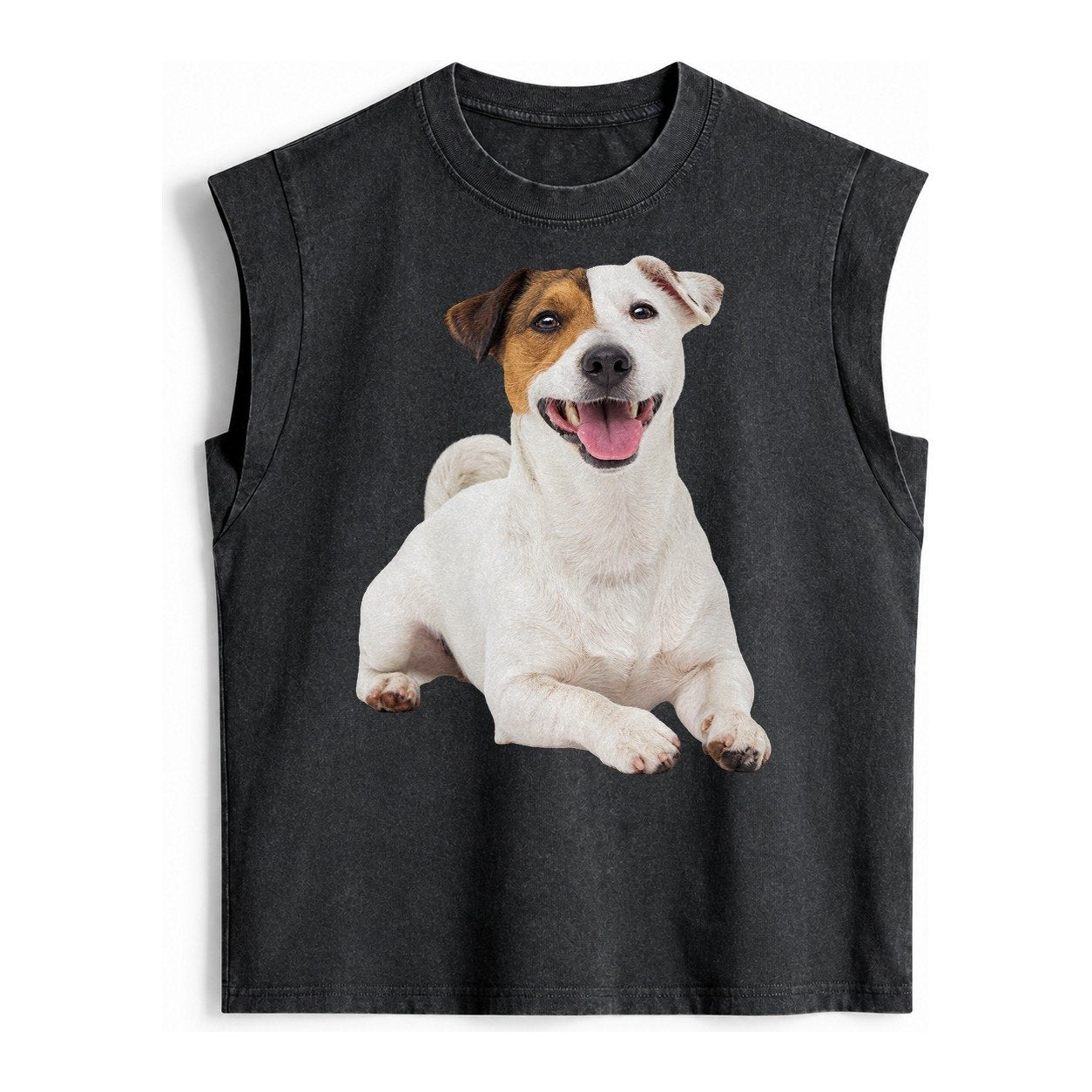 Jack Russell Terrier Dog Vintage Washed Tank – Black