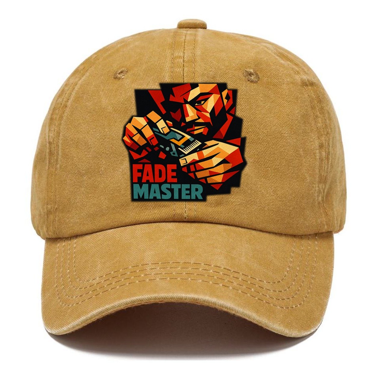 Close Up Barber's Hands Main Geometry Classic Cap – Golden Harvest
