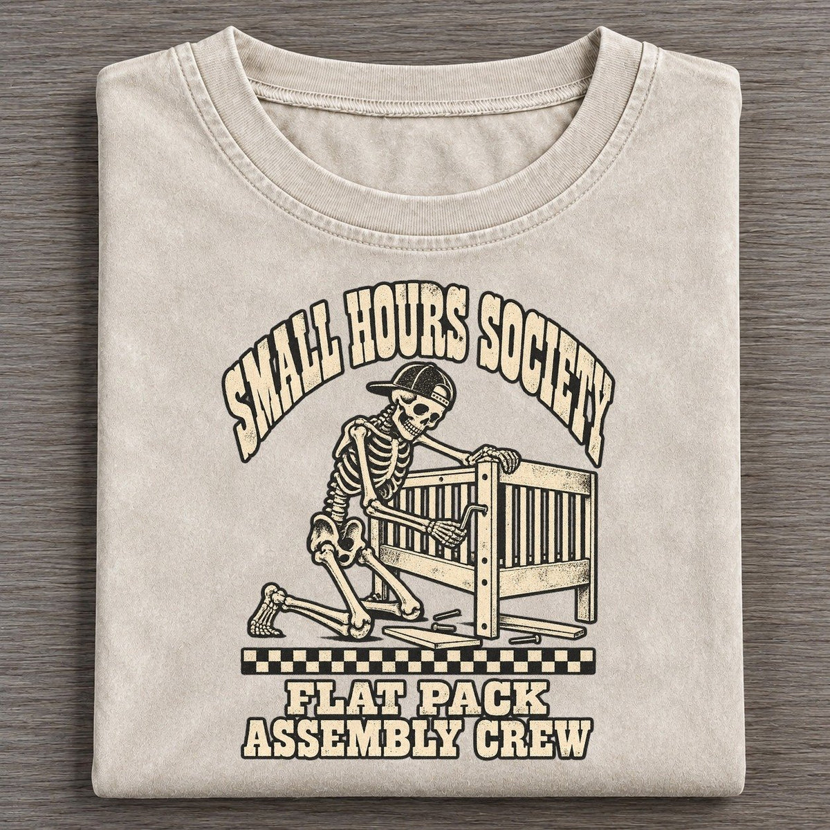 Flat Pack Small Hours Society Vintage T-shirt – Off White