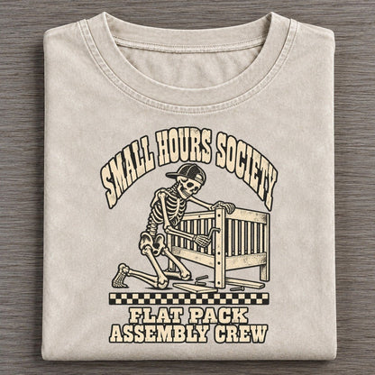 Flat Pack Small Hours Society Vintage T-shirt – Off White