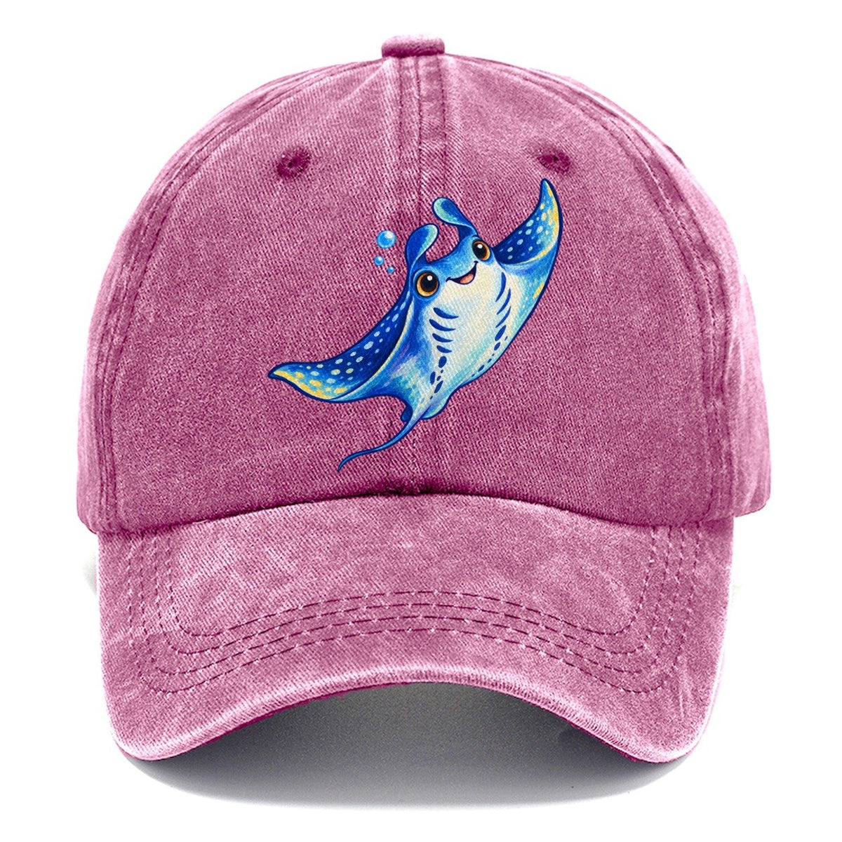 Manta Ray Upward Glide Sea Sprite Classic Cap – Dusty Rose