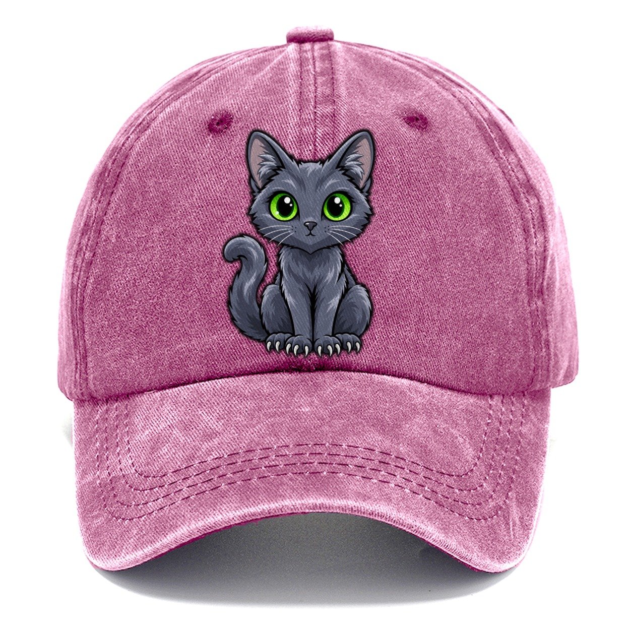 Korat Sitting Peeking Cats Classic Cap – Dusty Rose