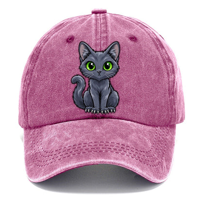 Korat Sitting Peeking Cats Classic Cap – Dusty Rose
