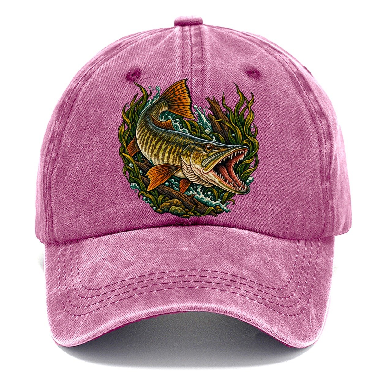 Muskie Ambush Fishing Club Classic Cap – Dusty Rose