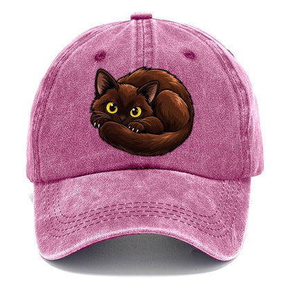 Burmese Curled Peeking Cats Classic Cap – Dusty Rose