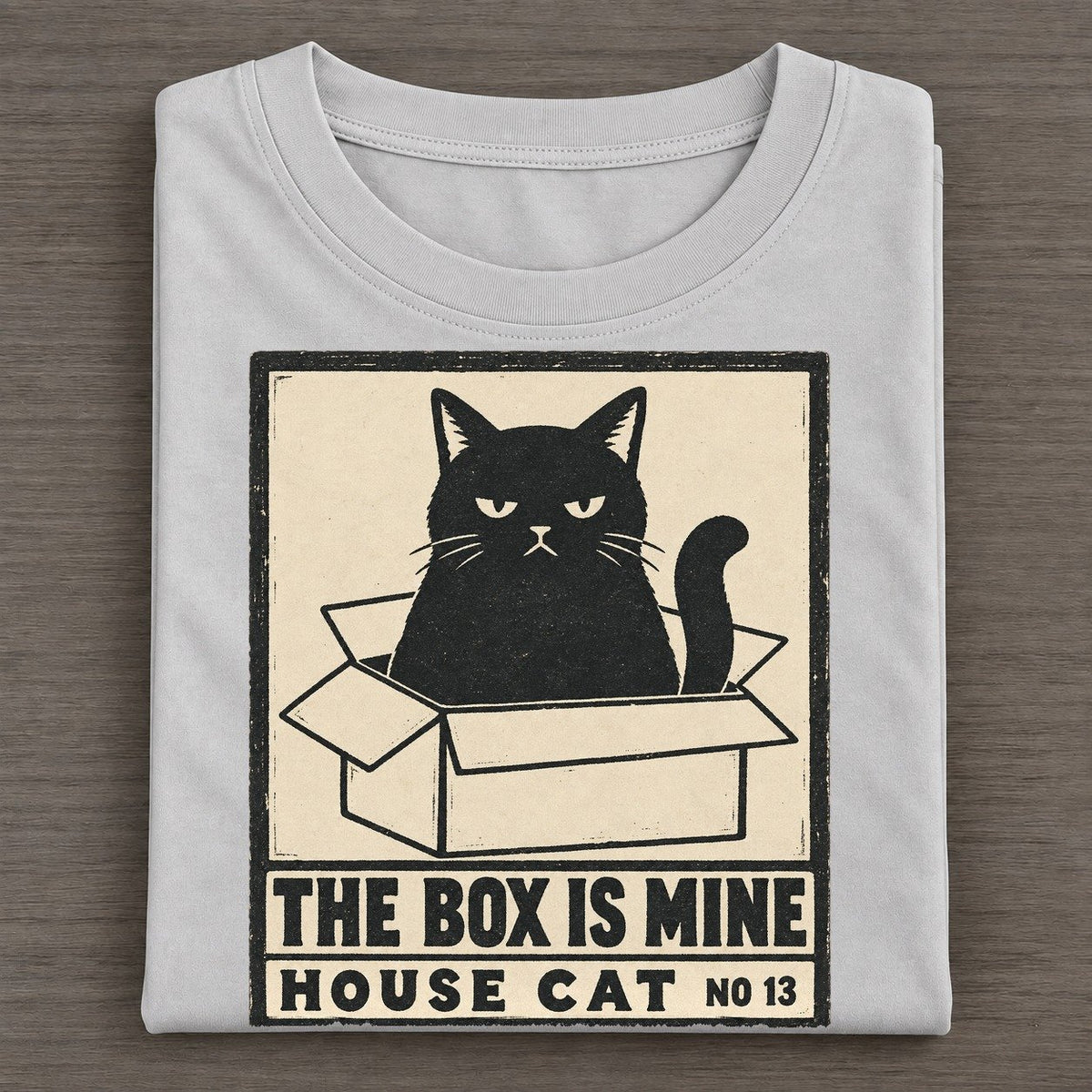 The Box Is Mine Neko Says No Classic T-shirt – Grey
