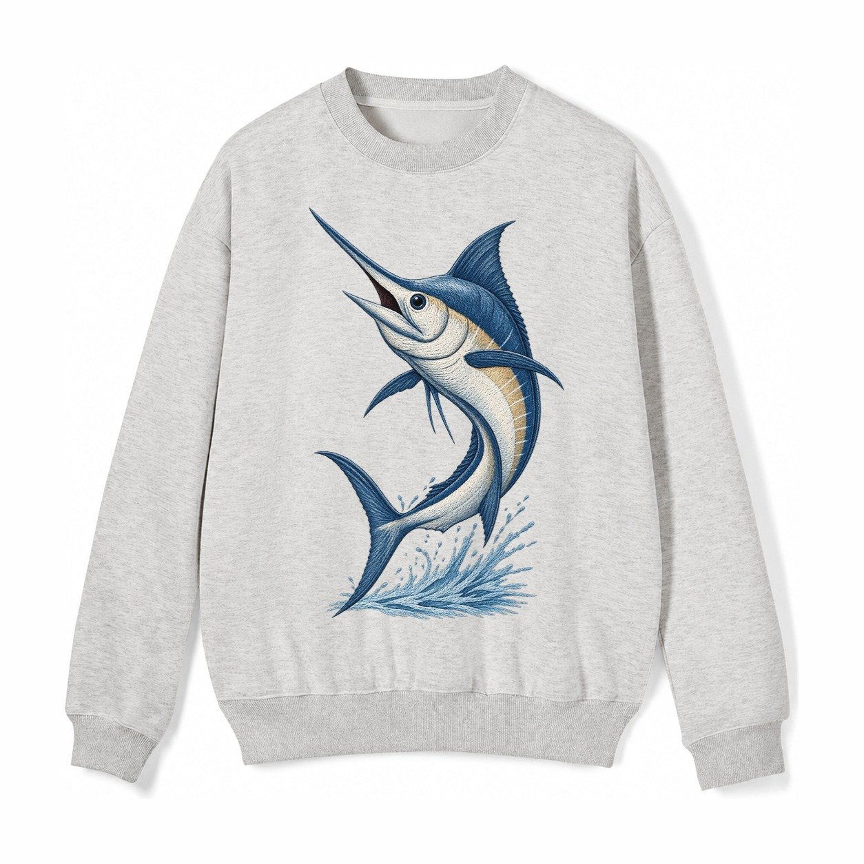 Marlins Majesty Fleece Sweatshirt – Light Gray