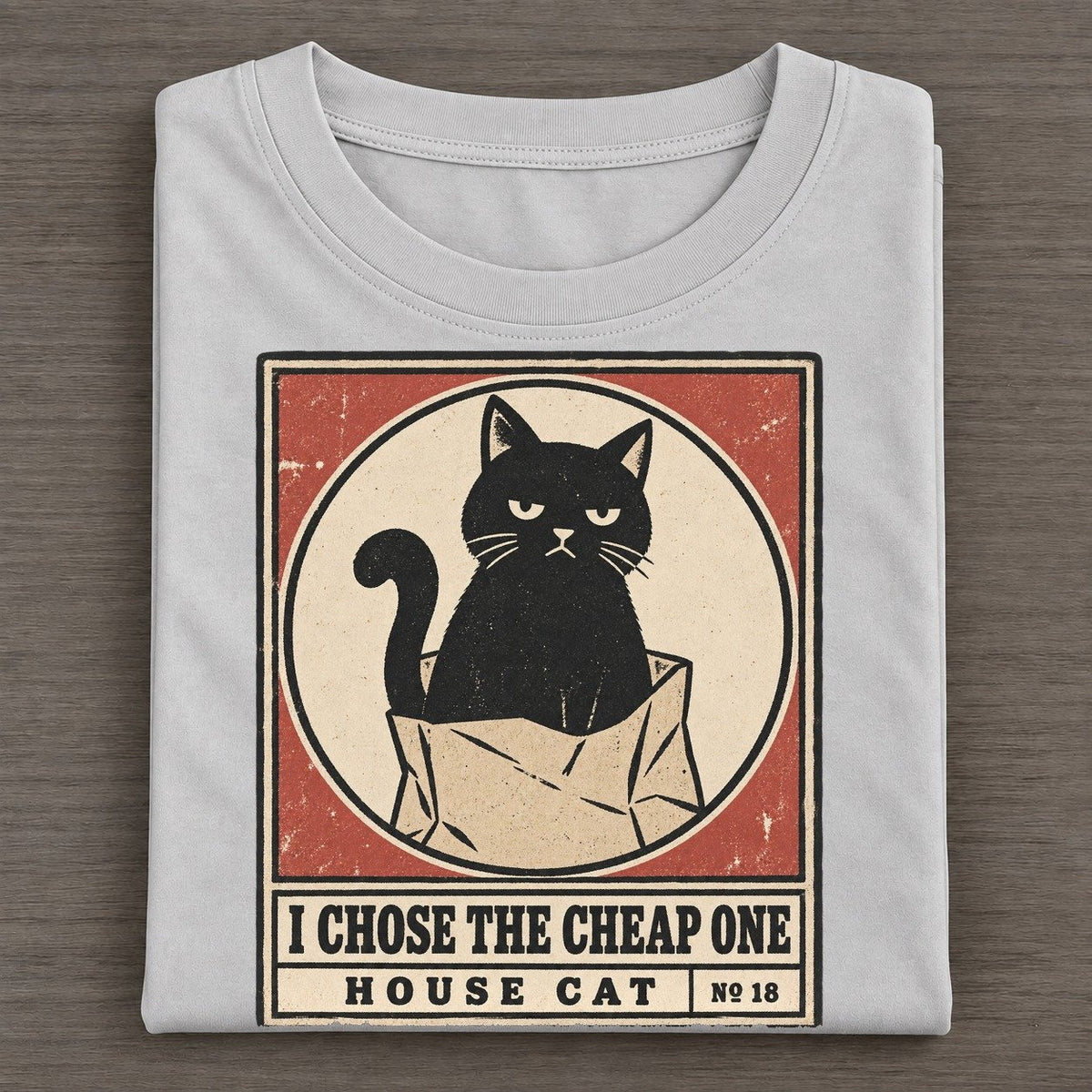 I Chose The Cheap One Neko Says No Classic T-shirt – Grey