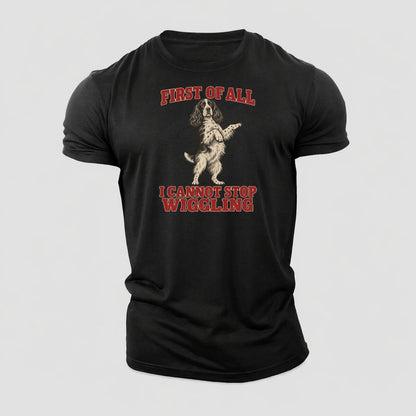 English Springer Spaniel Dog Declarations Cotton T-Shirt – Black