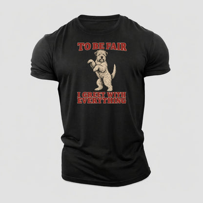 Soft Coated Wheaten Terrier Dog Declarations Cotton T-Shirt – Black