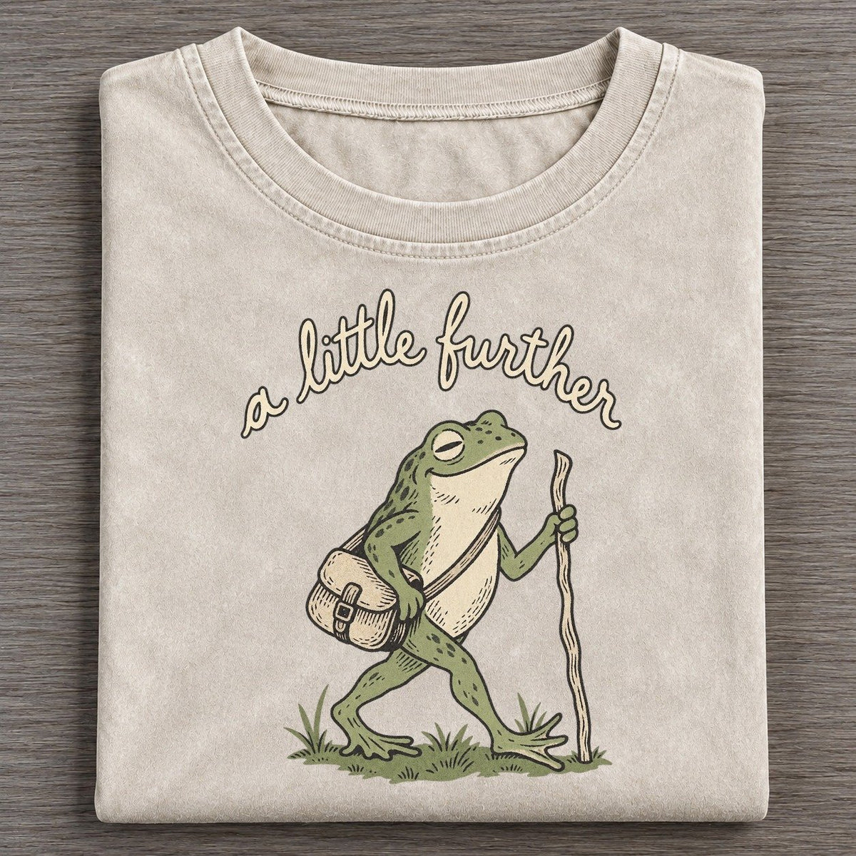 Satchel And Stick Pond Folk Vintage T-shirt – Off White
