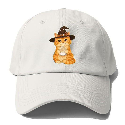 Witch Cat Crystal Baseball Cap – Off White
