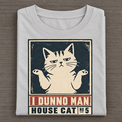 I Dunno Man Neko Says No Classic T-shirt – Grey