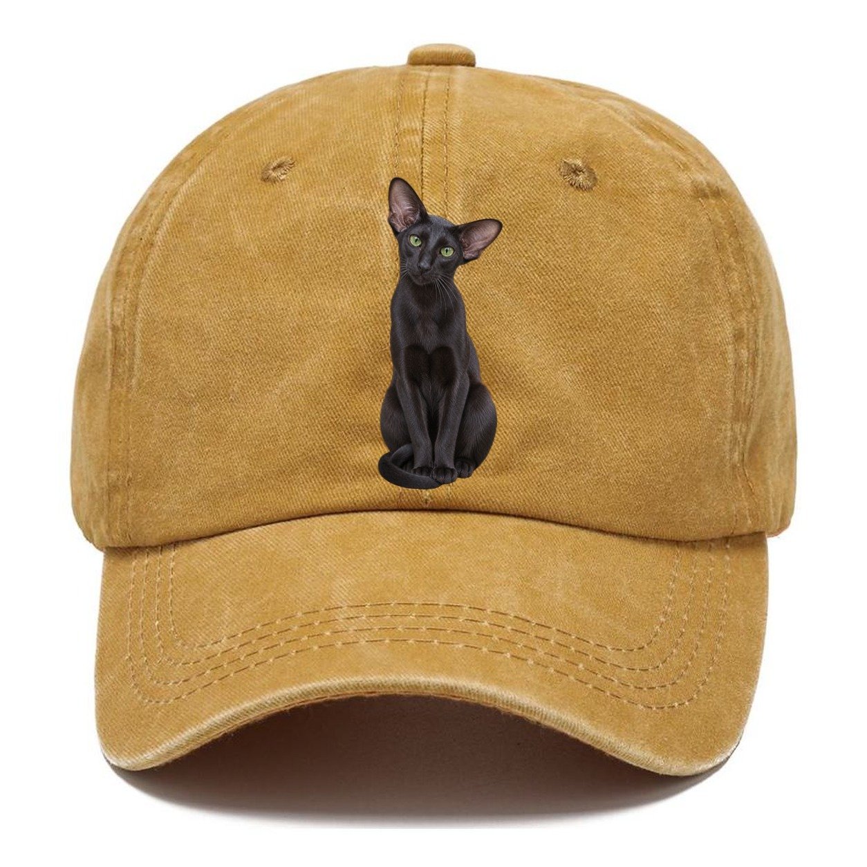 Oriental Shorthair Seated Portrait Realistic Cat Portrait Classic Cap – Golden Harvest