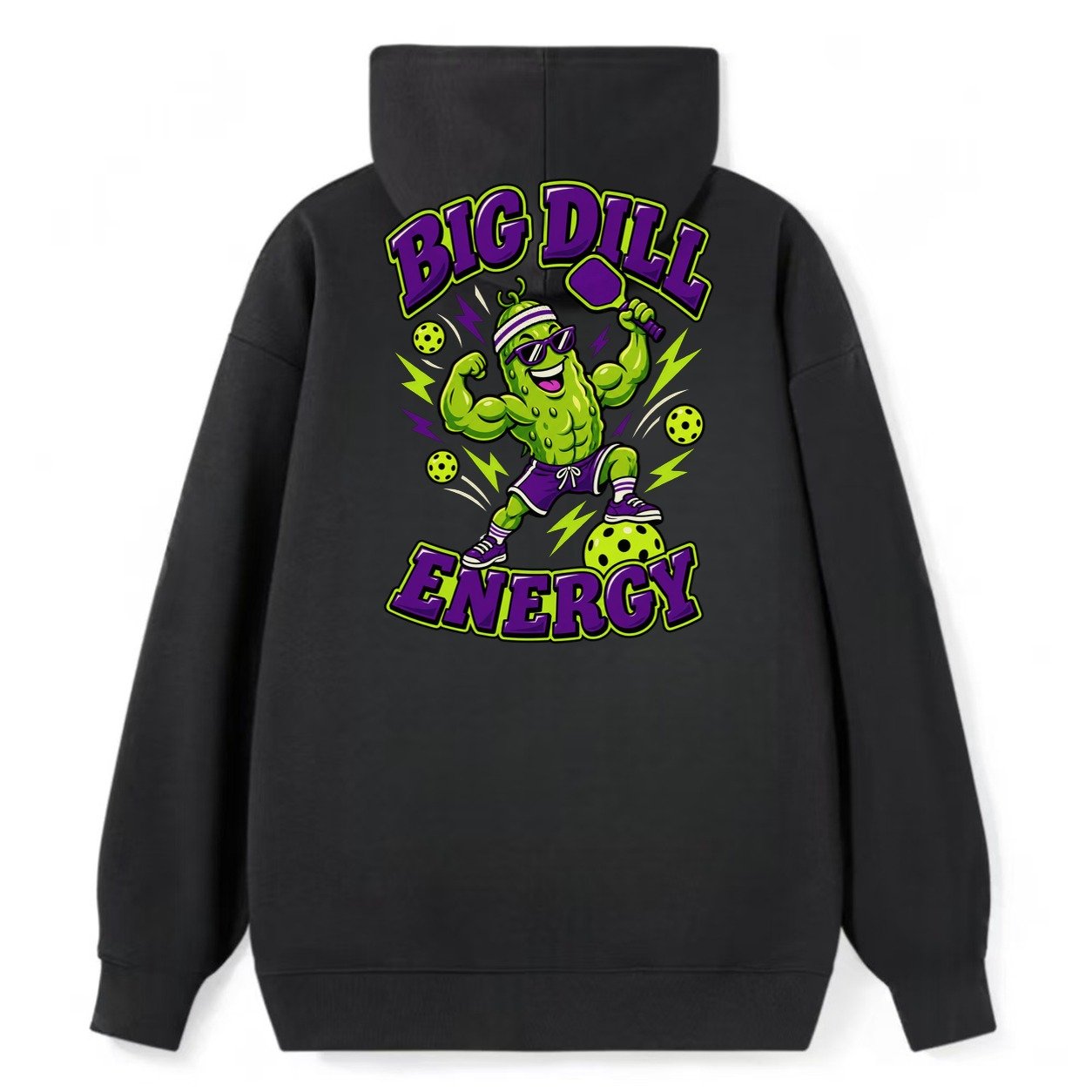 Big Dill Energy Pickleball Life Classic Pullover Hoodie – Black