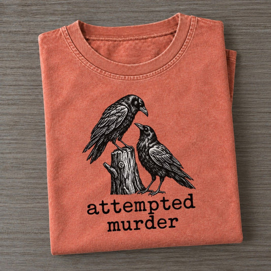 Attempted Murder Collective Nouns Vintage T-shirt – Terracotta