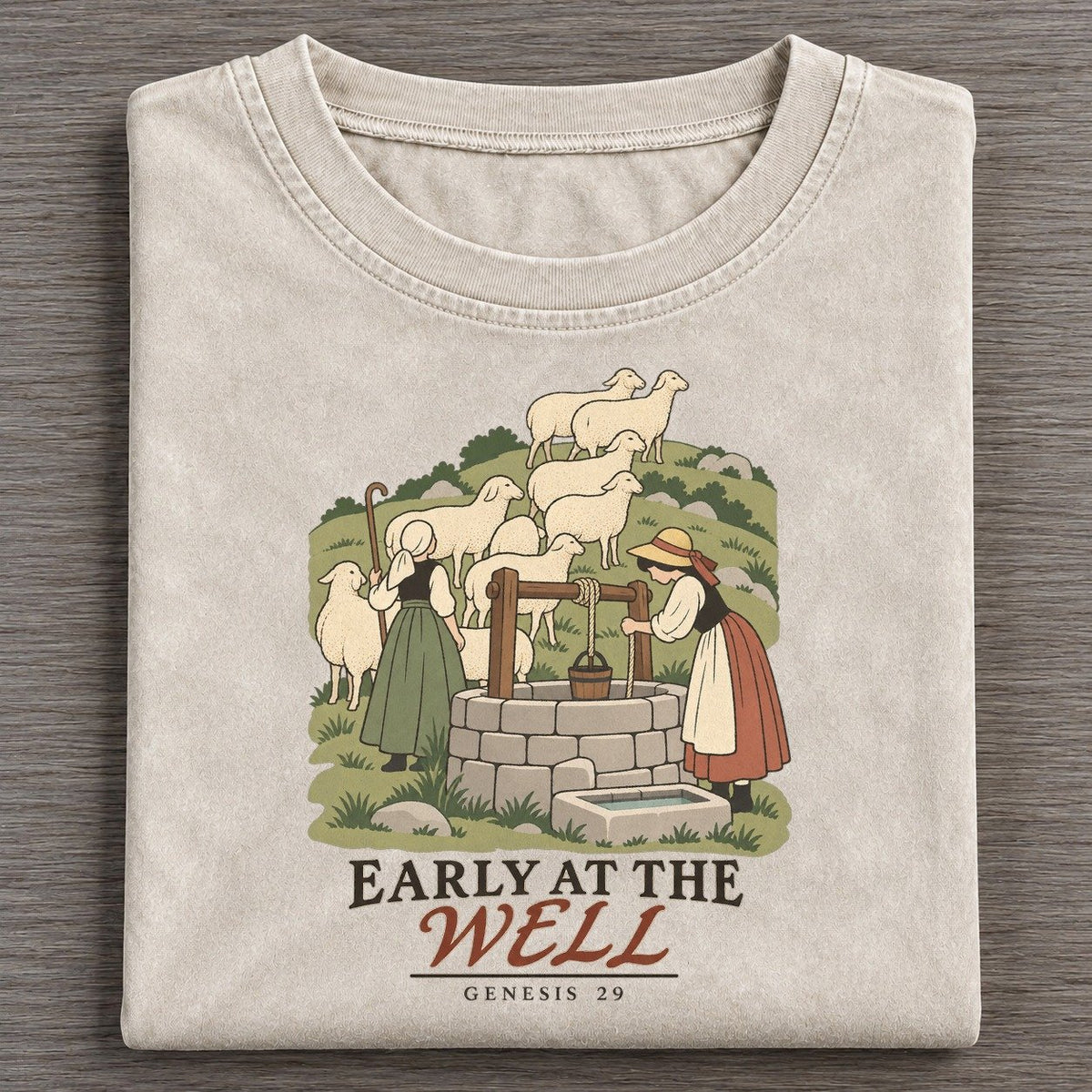 Early At The Well The Counting Gate Vintage T-shirt – Off White