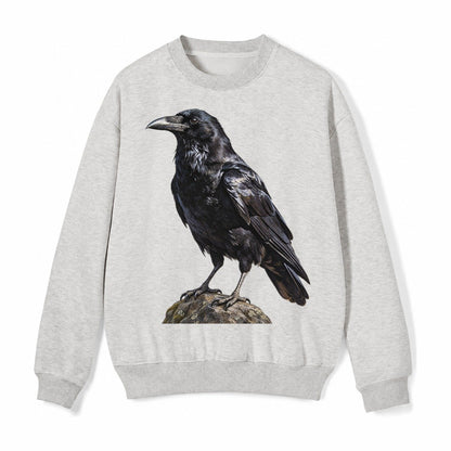 Raven Fleece Sweatshirt – Light Gray