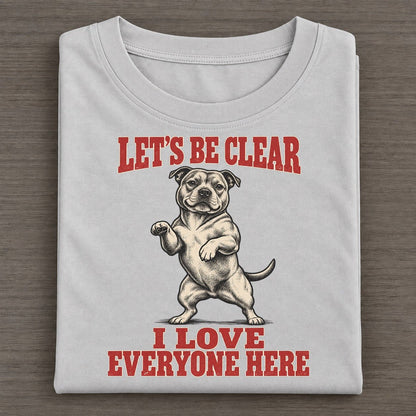 Staffordshire Bull Terrier Dog Declarations Classic T-shirt – Grey