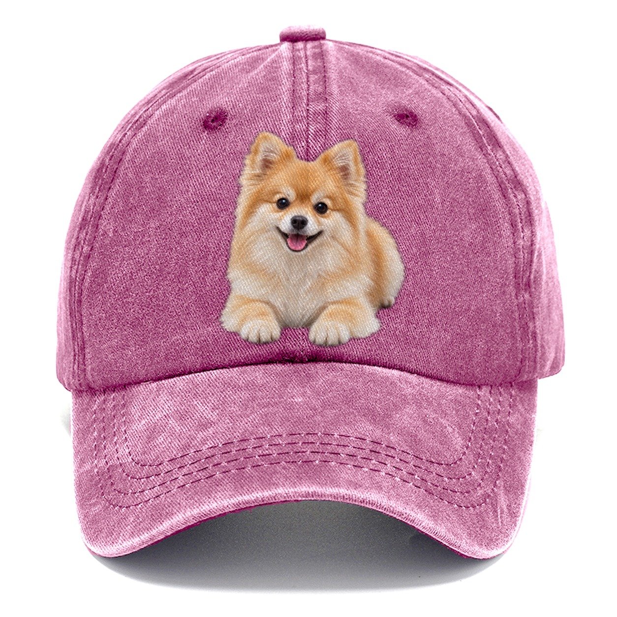 Pomeranian Lying Down Top Breeds Classic Cap – Dusty Rose