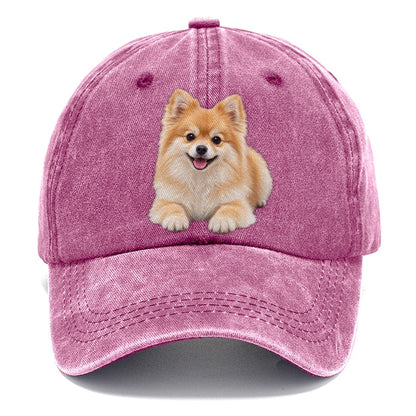Pomeranian Lying Down Top Breeds Classic Cap – Dusty Rose