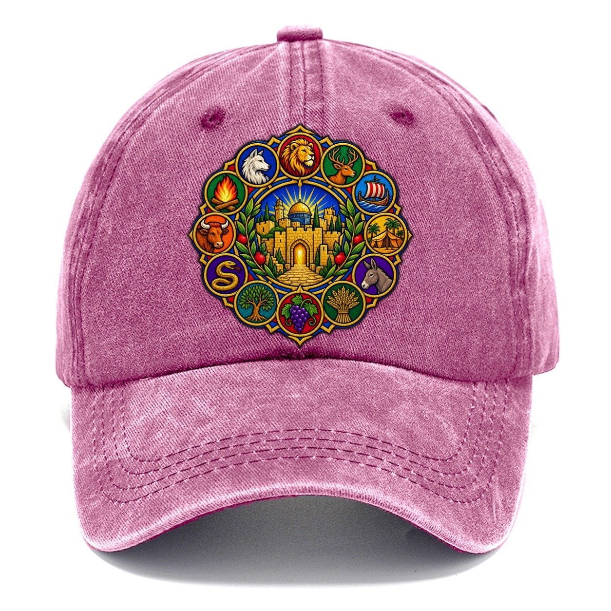 Twelve Tribes Wheel Jerusalem Classic Cap – Dusty Rose