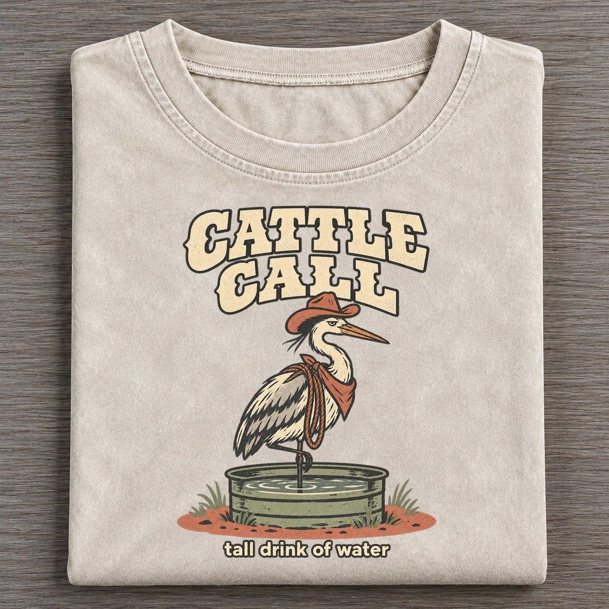 Cattle Call Cowboy Critters Vintage T-shirt – Off White