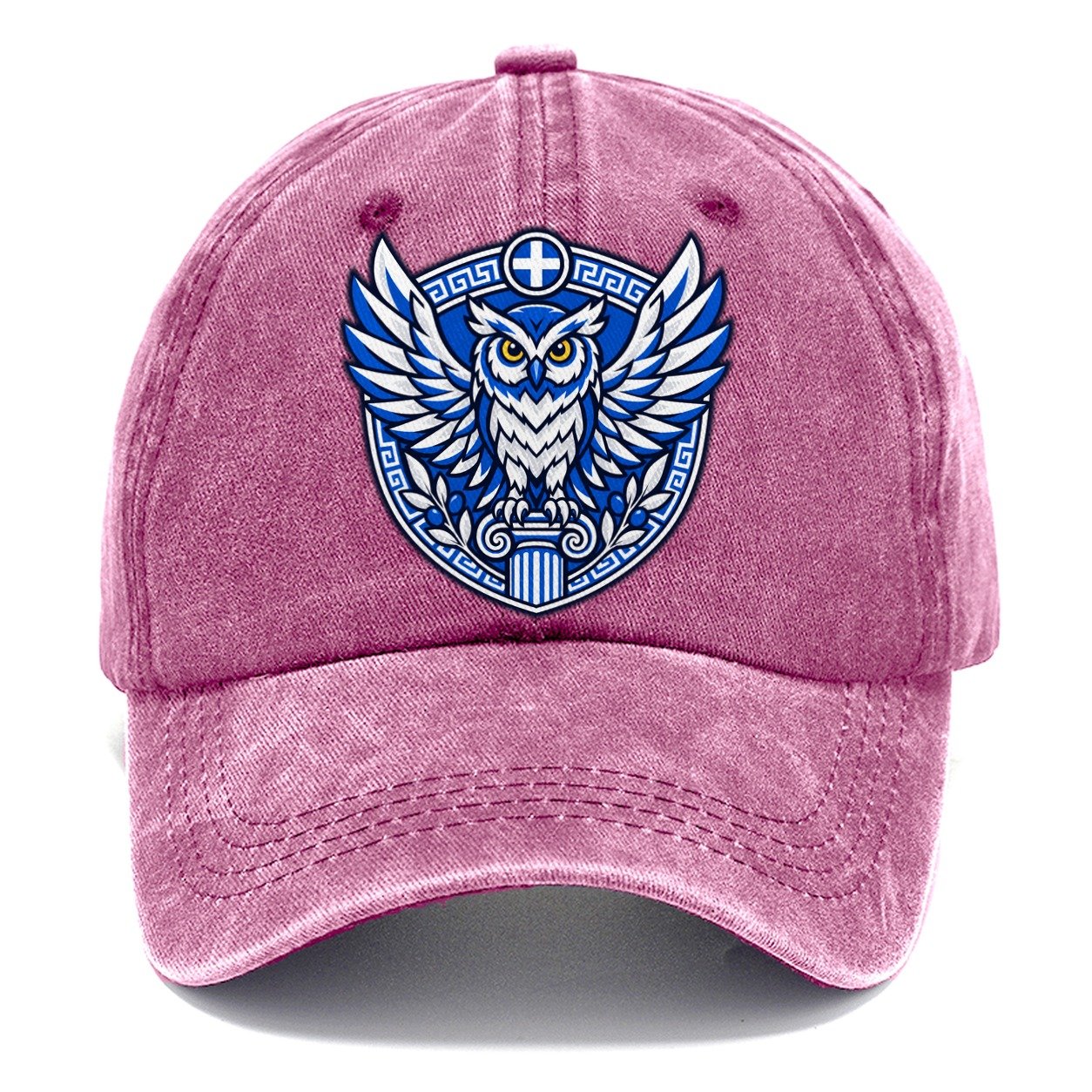 Greece Minimal Emblem Country Logos Classic Cap – Dusty Rose