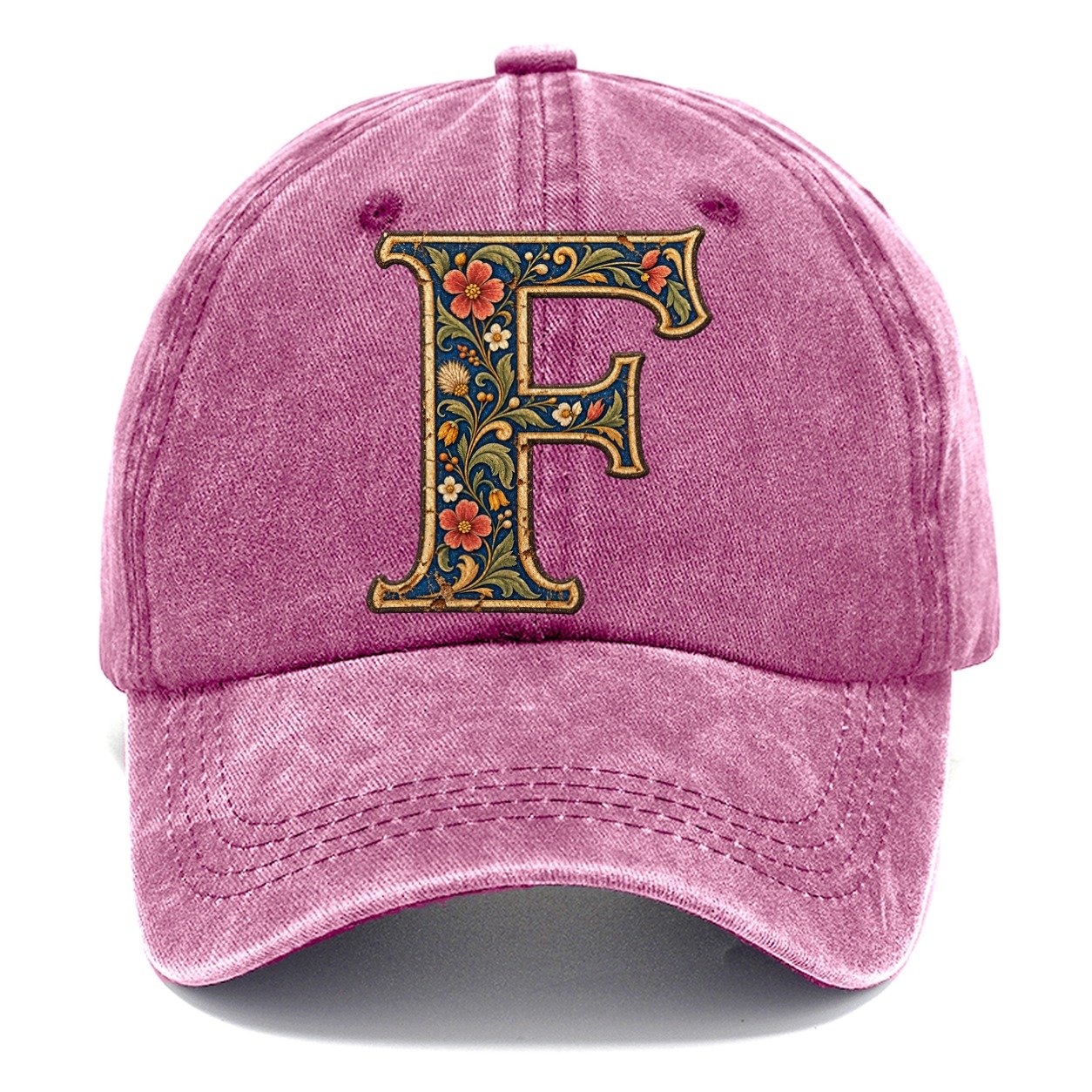 Wildflower F Monogram Classic Cap – Dusty Rose