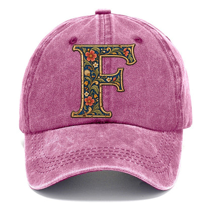 Wildflower F Monogram Classic Cap – Dusty Rose