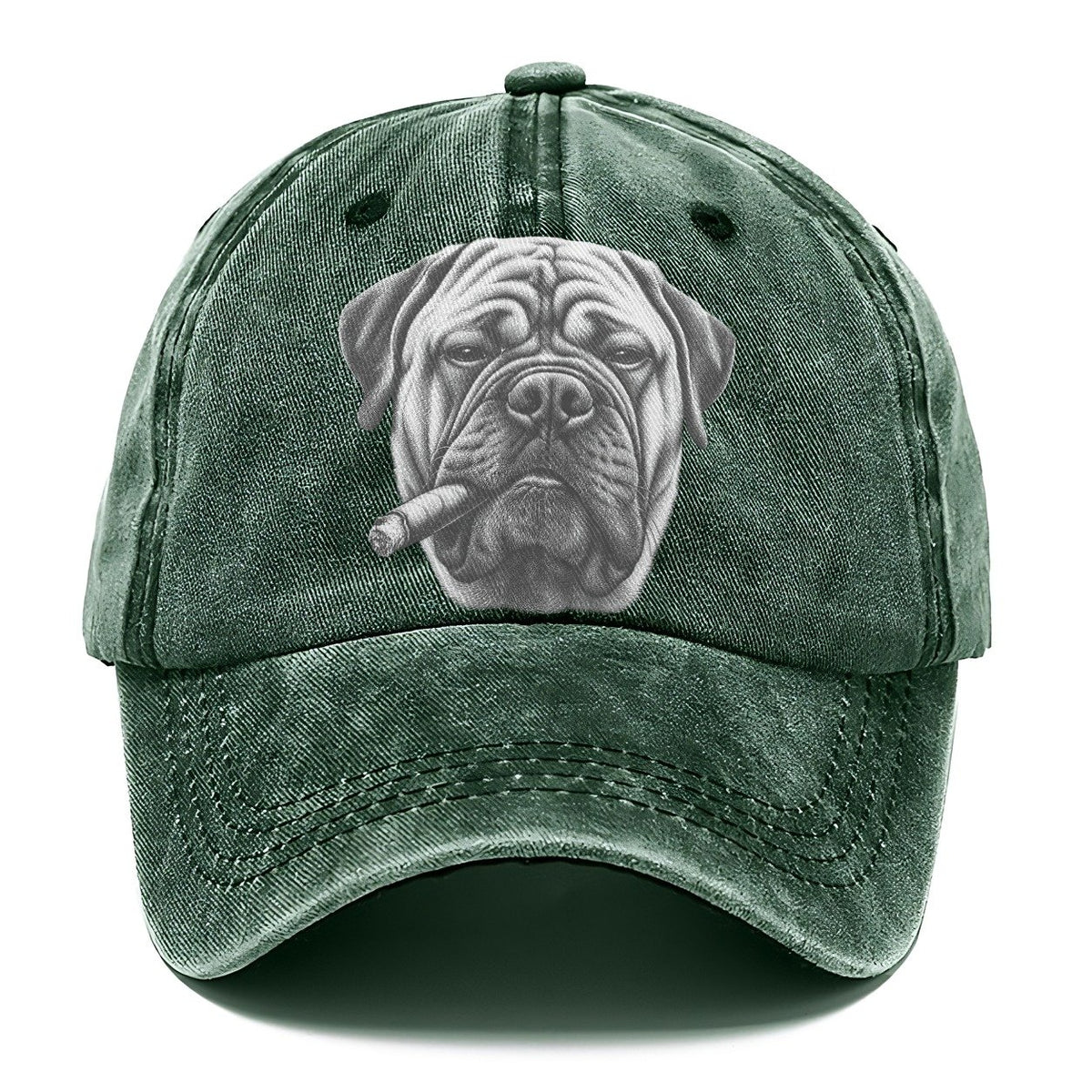 Bullmastiff A Lit Cigar Smoking Dogs Smoking Dogs Portraits Classic Cap – Forest Mist