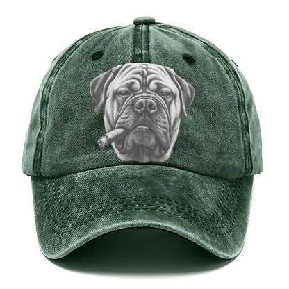 Bullmastiff A Lit Cigar Smoking Dogs Smoking Dogs Portraits Classic Cap – Forest Mist