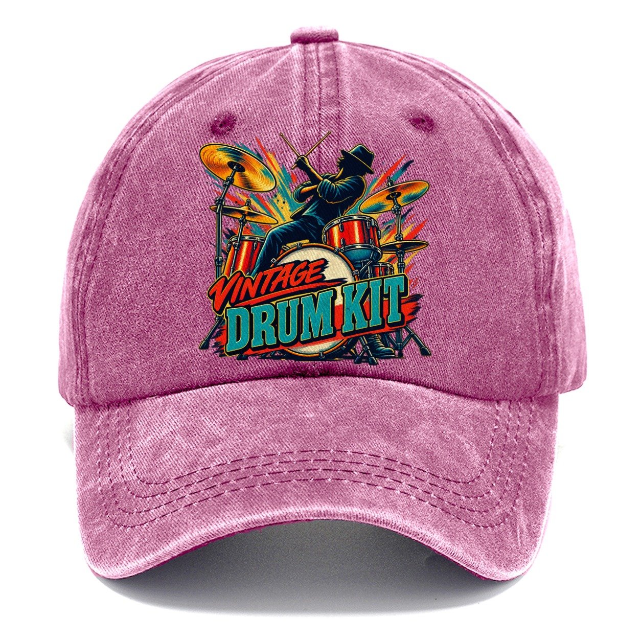 Vintage Drum Kit Music Instruments Classic Cap – Dusty Rose