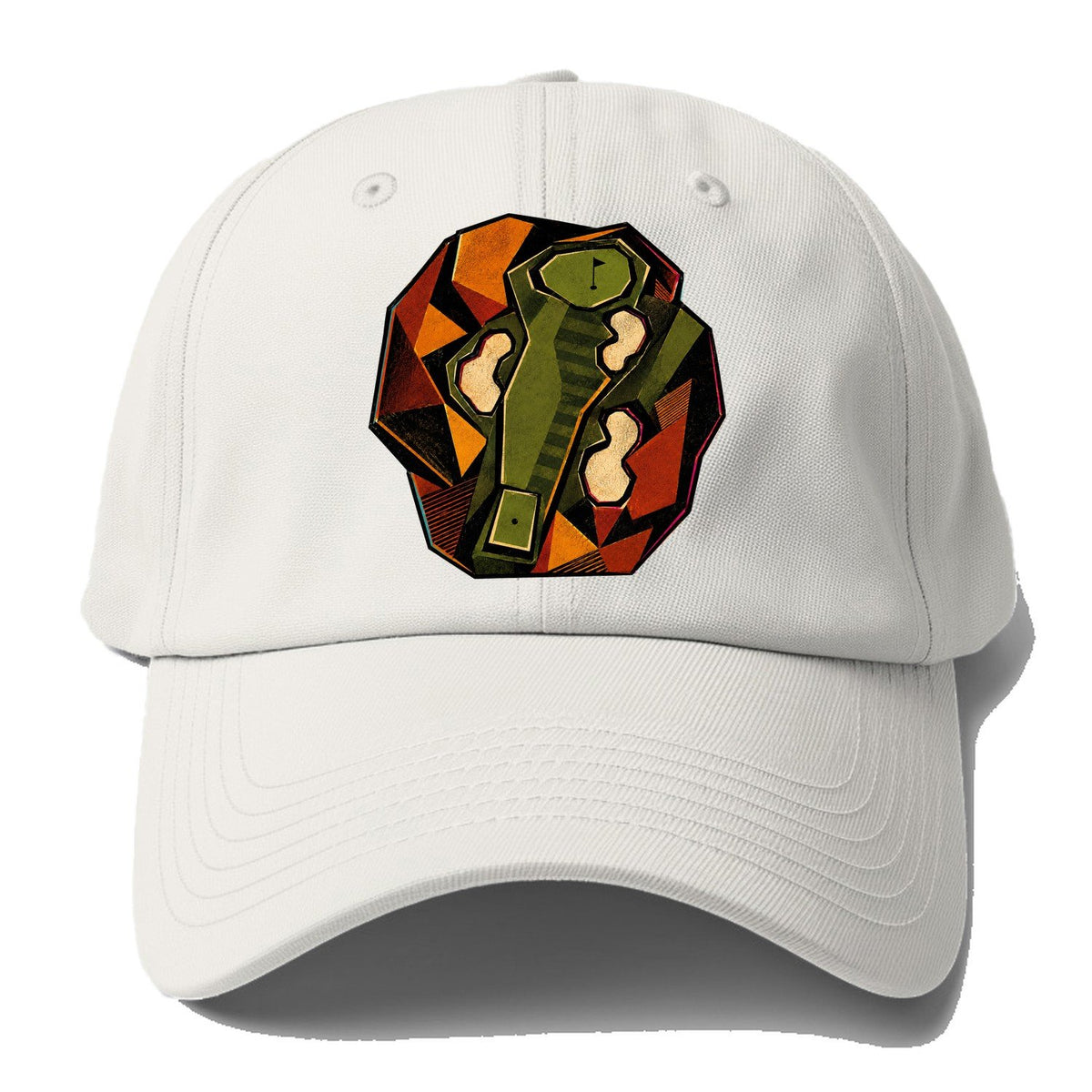 Brutalist Fairway Totem Golf Baseball Cap – Off White