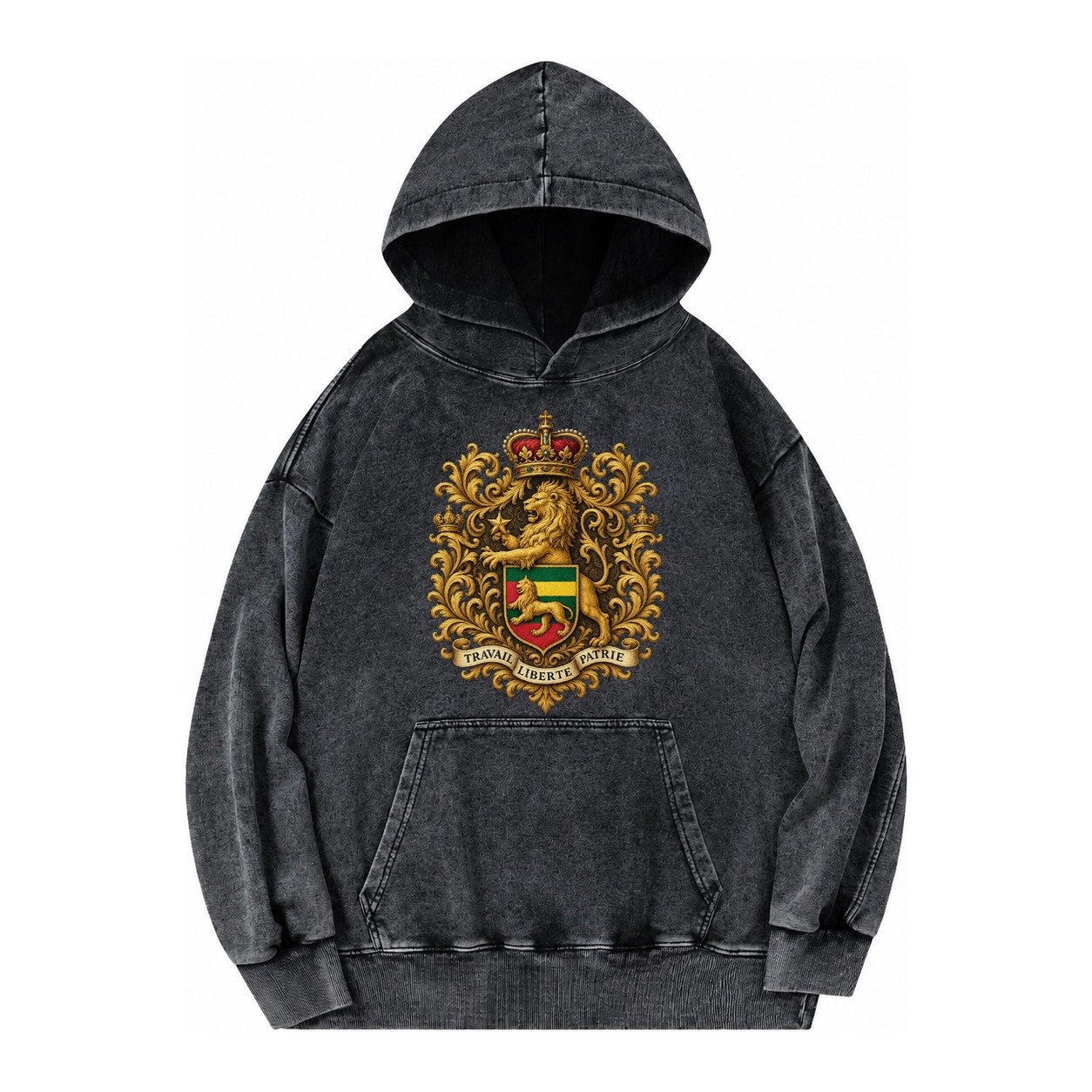 West Highland White Terrier Alert Stan Vintage Washed Hoodie – Black