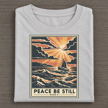Peace Be Still Given Light Classic T-shirt – Grey
