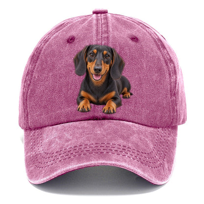Dachshund Lying Down Top Breeds Classic Cap – Dusty Rose