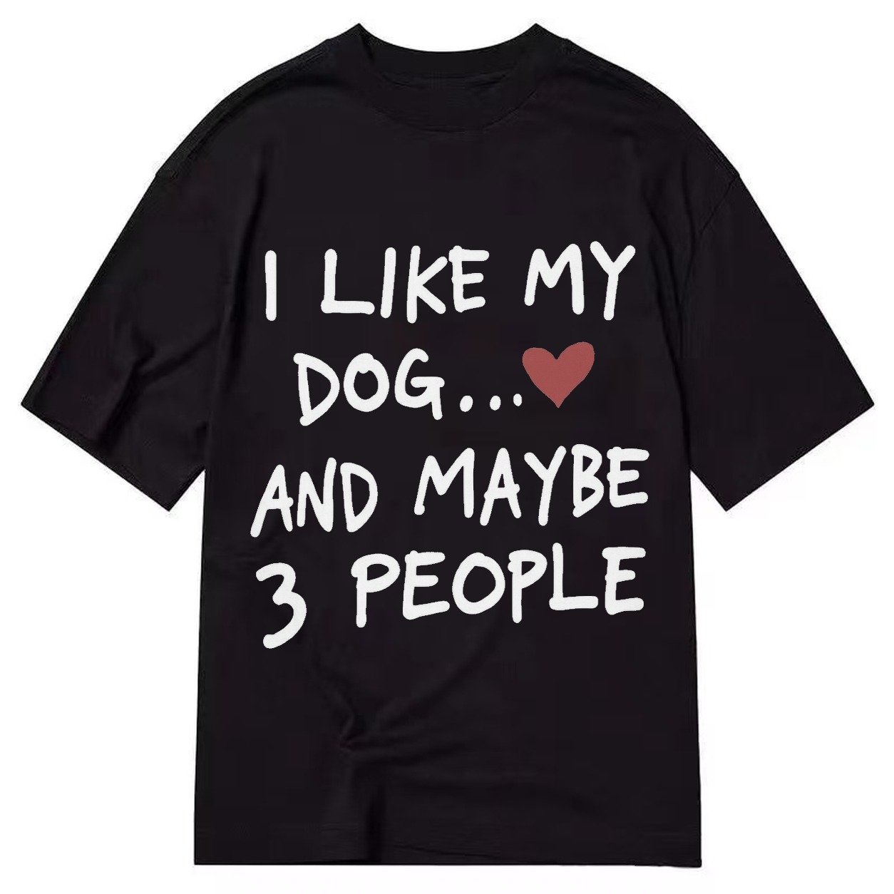 Dog Maybe 3 People Classic T-shirt – Black