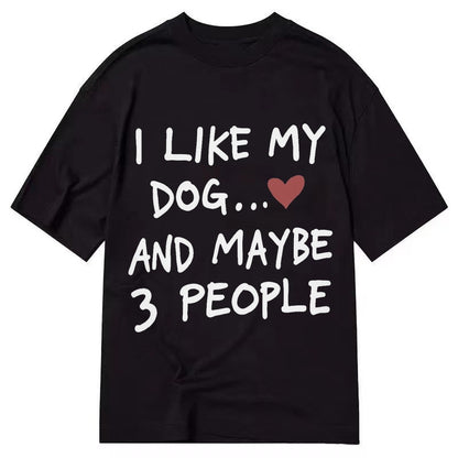 Dog Maybe 3 People Classic T-shirt – Black