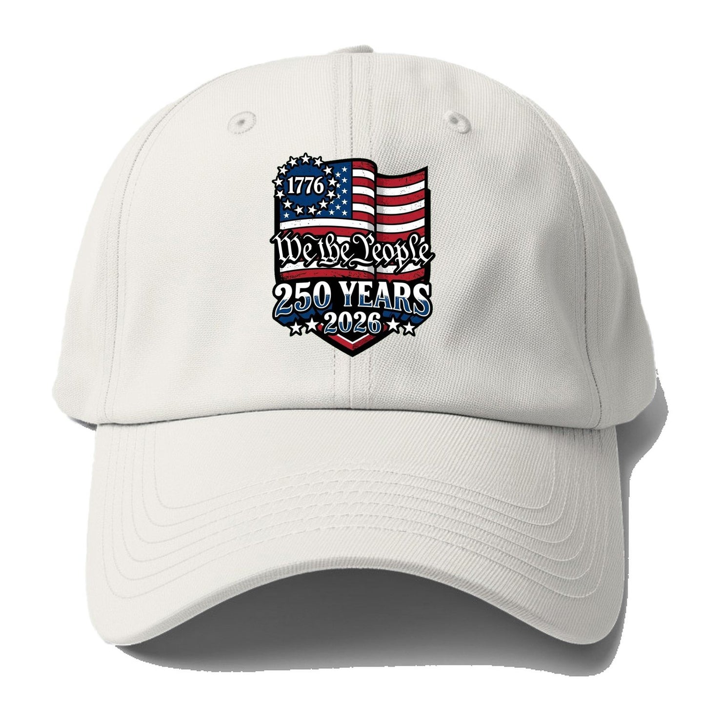We The People Flag Baseball Cap – Off White