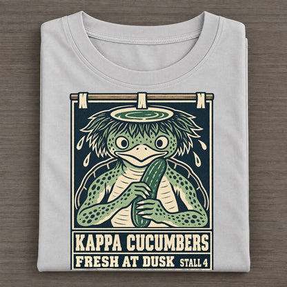 Kappa Cucumbers Yokai Night Market Classic T-shirt – Grey