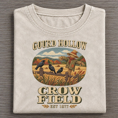 Crow Field Gourd Hollow Vintage T-shirt – Off White